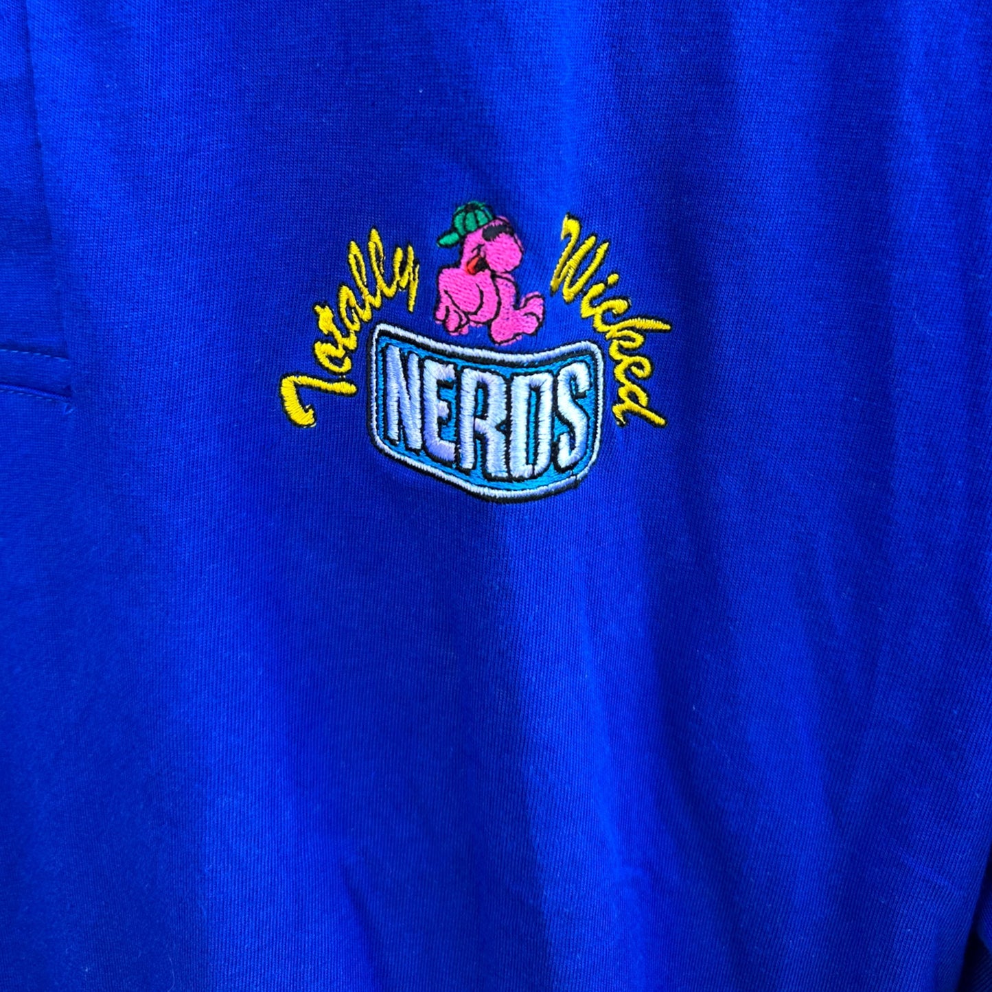 NERDS ‘TOTALLY WICKED’ VINTAGE LONG SLEEVE BLUE SHIRT
