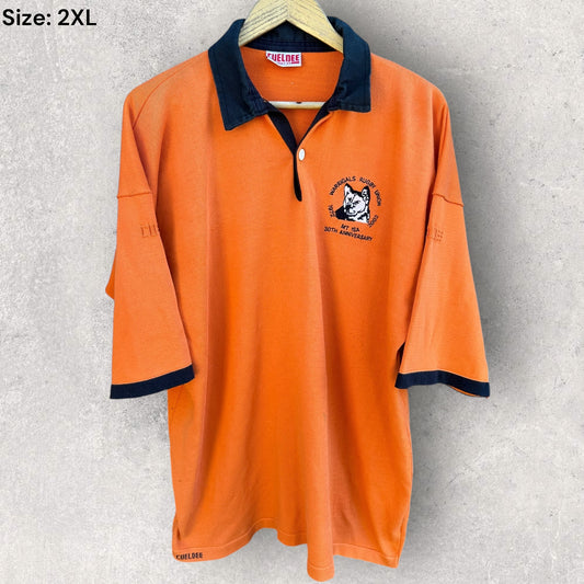 MT Isa Warrigals 2002 Rugby Union Vintage Orange Cotton Jersey