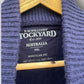 RM WILLIAMS STOCKYARD CHEST ZIP BLUE JUMPER