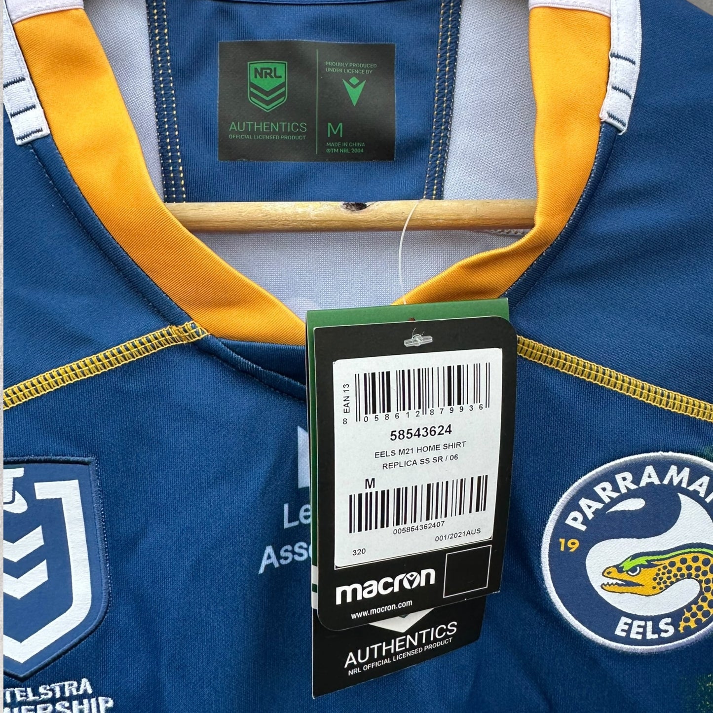 Parramatta Eels 2021 Macron Home NRL Jersey Brand New