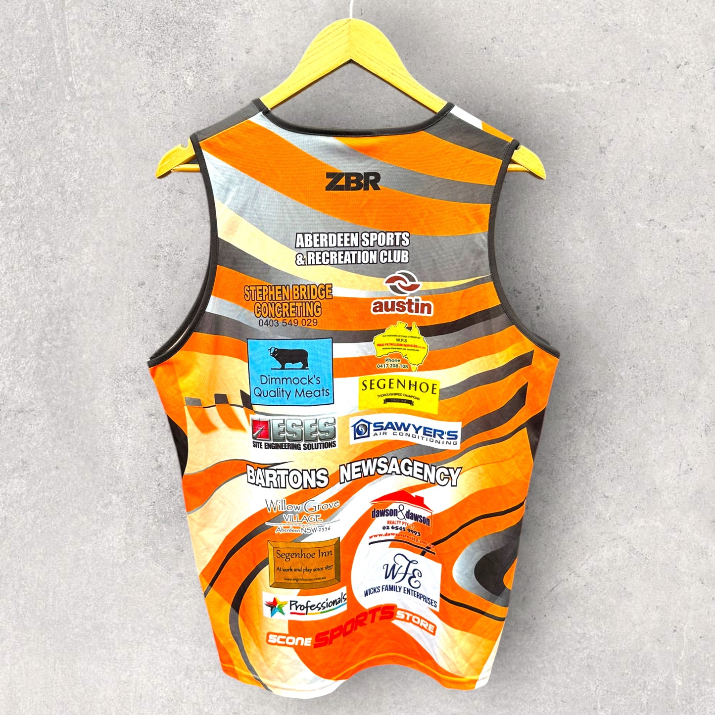 ABEERDEEN TIGERS CRL RUGBY LEAGUE SINGLET