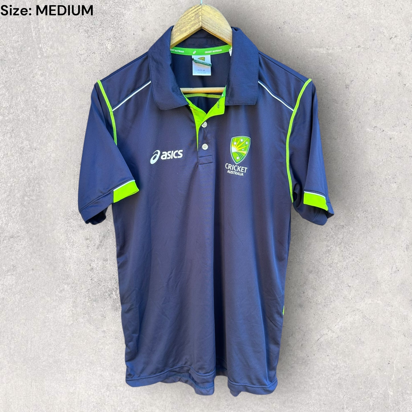 CRICKET AUSTRALIA ASICS BLUE POLO SHIRT