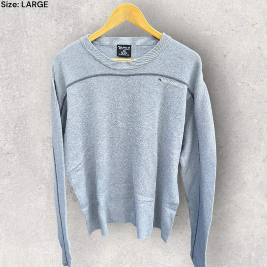 RALPH LAUREN POLO GREY VINTAGE PULLOVER JUMPER
