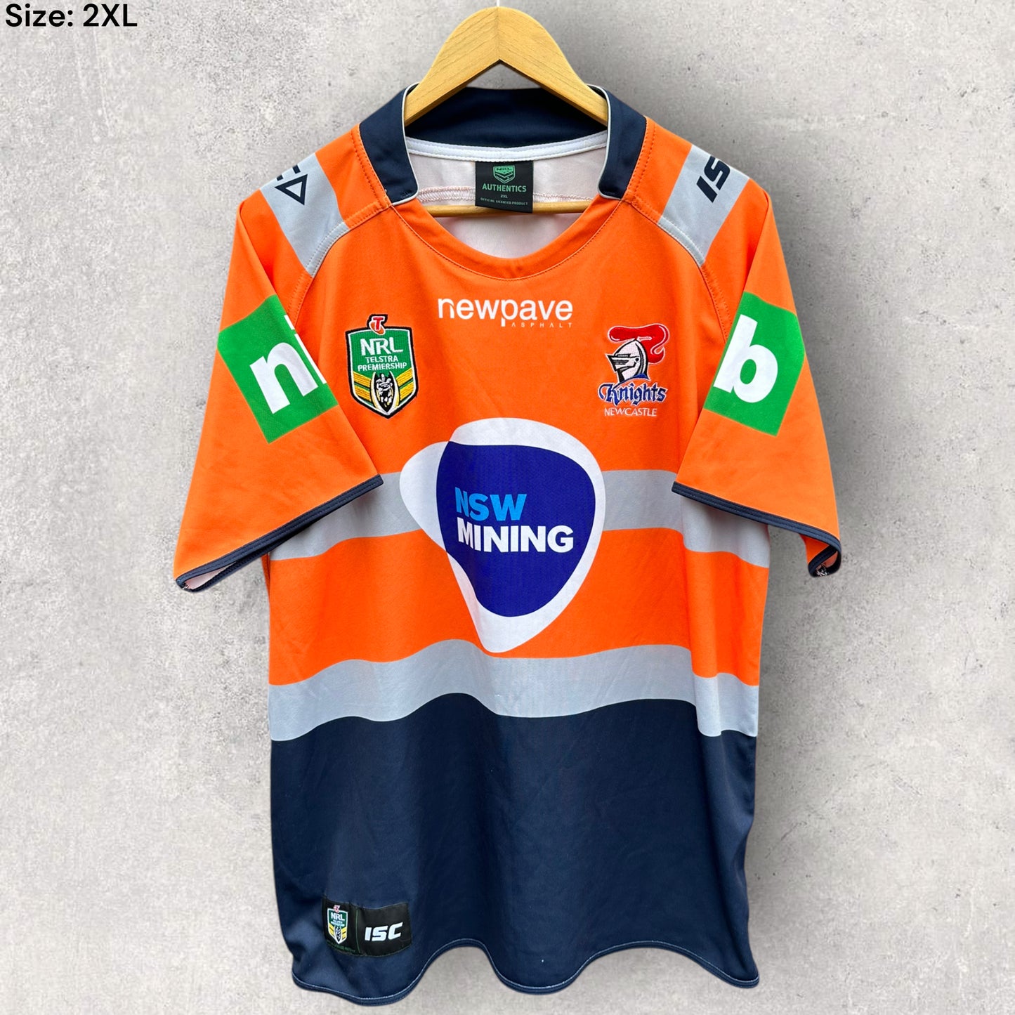 NEWCASTLE KNIGHTS 2015 MINERS JERSEY