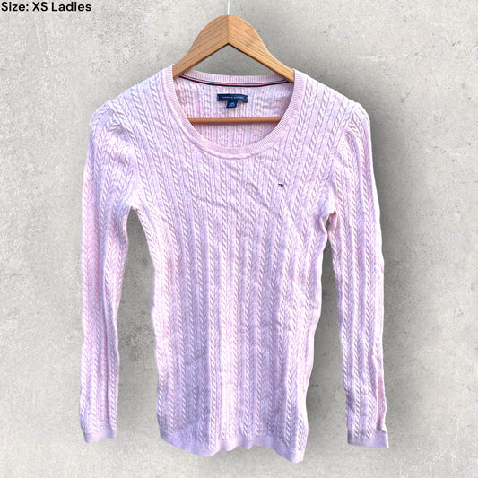 TOMMY HILFIGER LADIES PINK KNITTED SWEATER