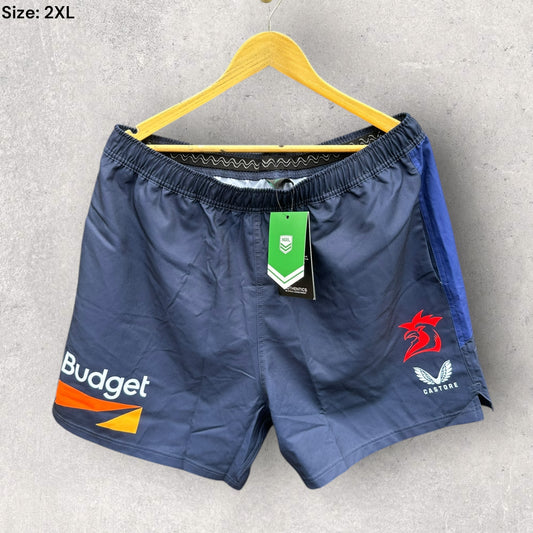 SYDNEY ROOSTERS CASTORE PRO PLAYERS ISSUED TRAINING SHORTS BRAND NEW WITH TAGS