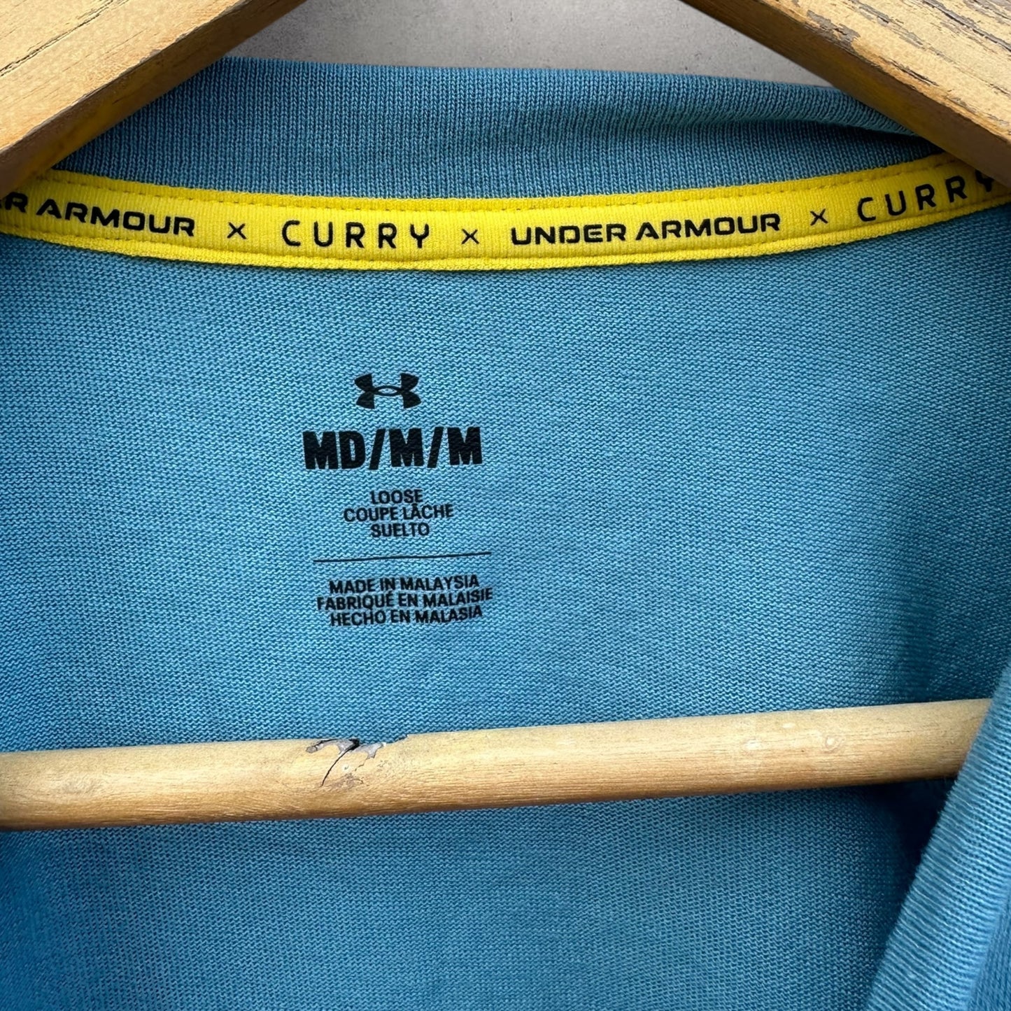 STEPH CURRY X UNDER ARMOUR BLUE SHIRT