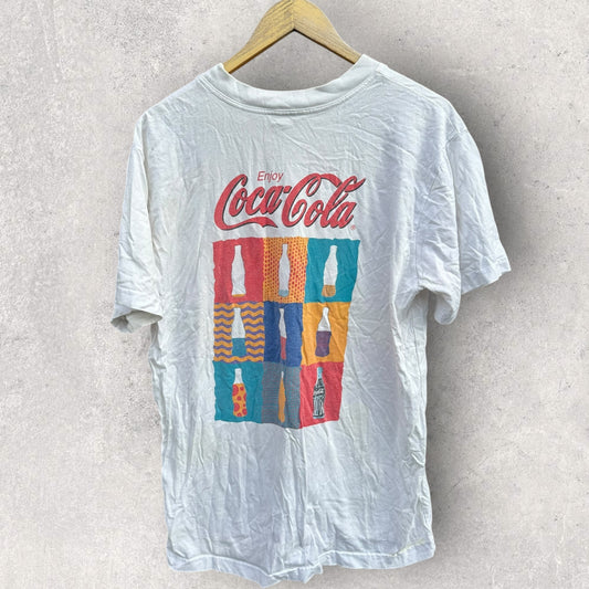 COCA COLA WHITE VINTAGE SHORT SLEEVE SHIRT