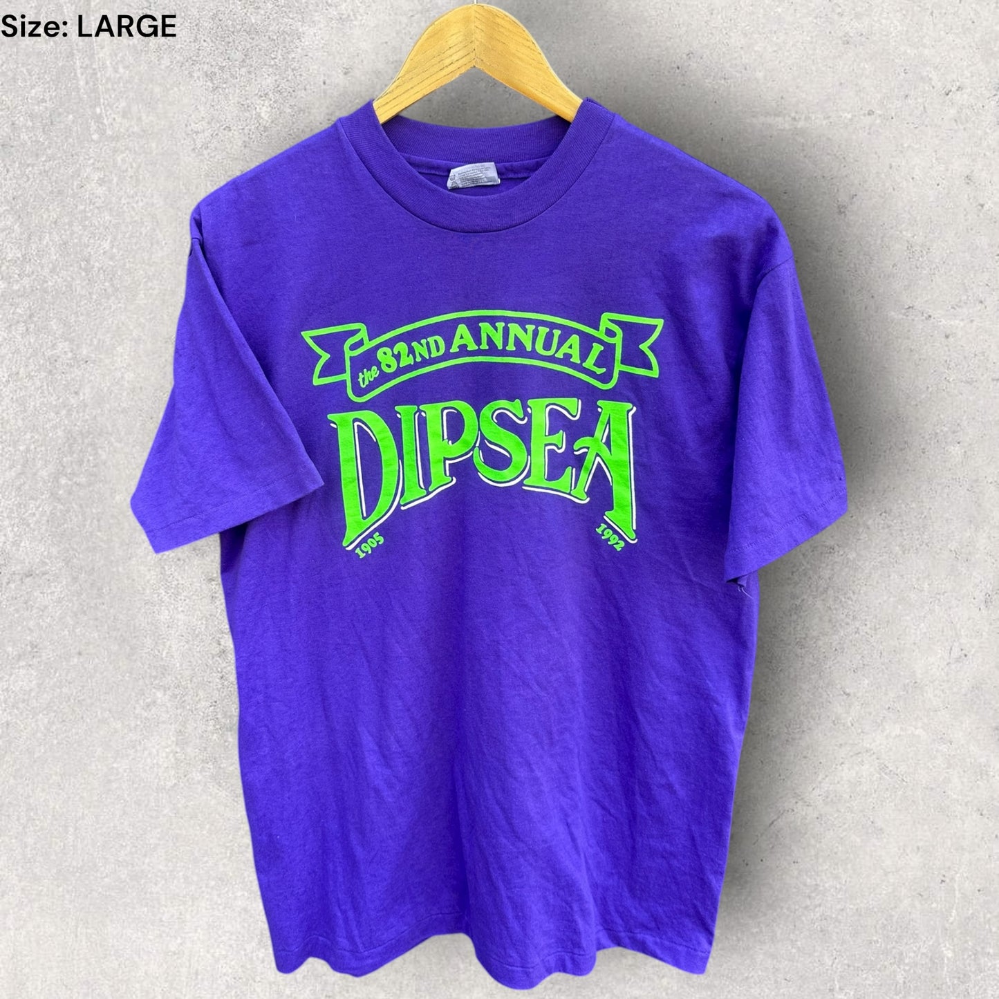 DIPSEA 1992 VINTAGE HANES PURPLE RACING SHIRT