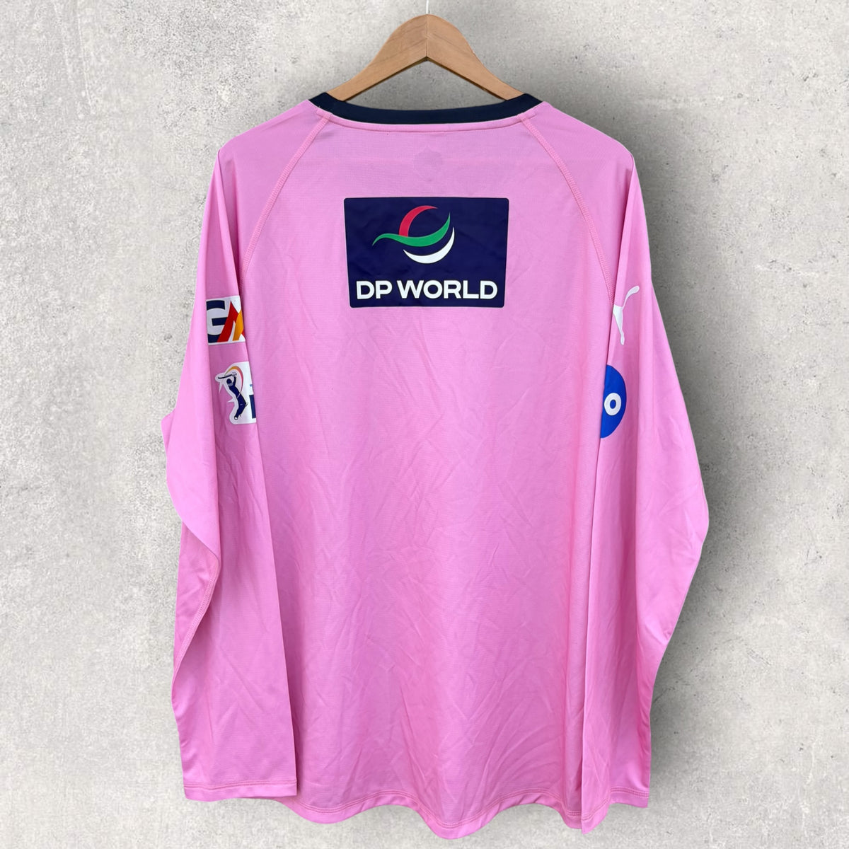 Delhi Capitals IPL Cricket Puma Pink Coaches Training Long Sleeve Shirt