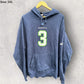 RUSSELL WILSON SEATTLE SEAHAWKS BLUE HOODED JUMPER