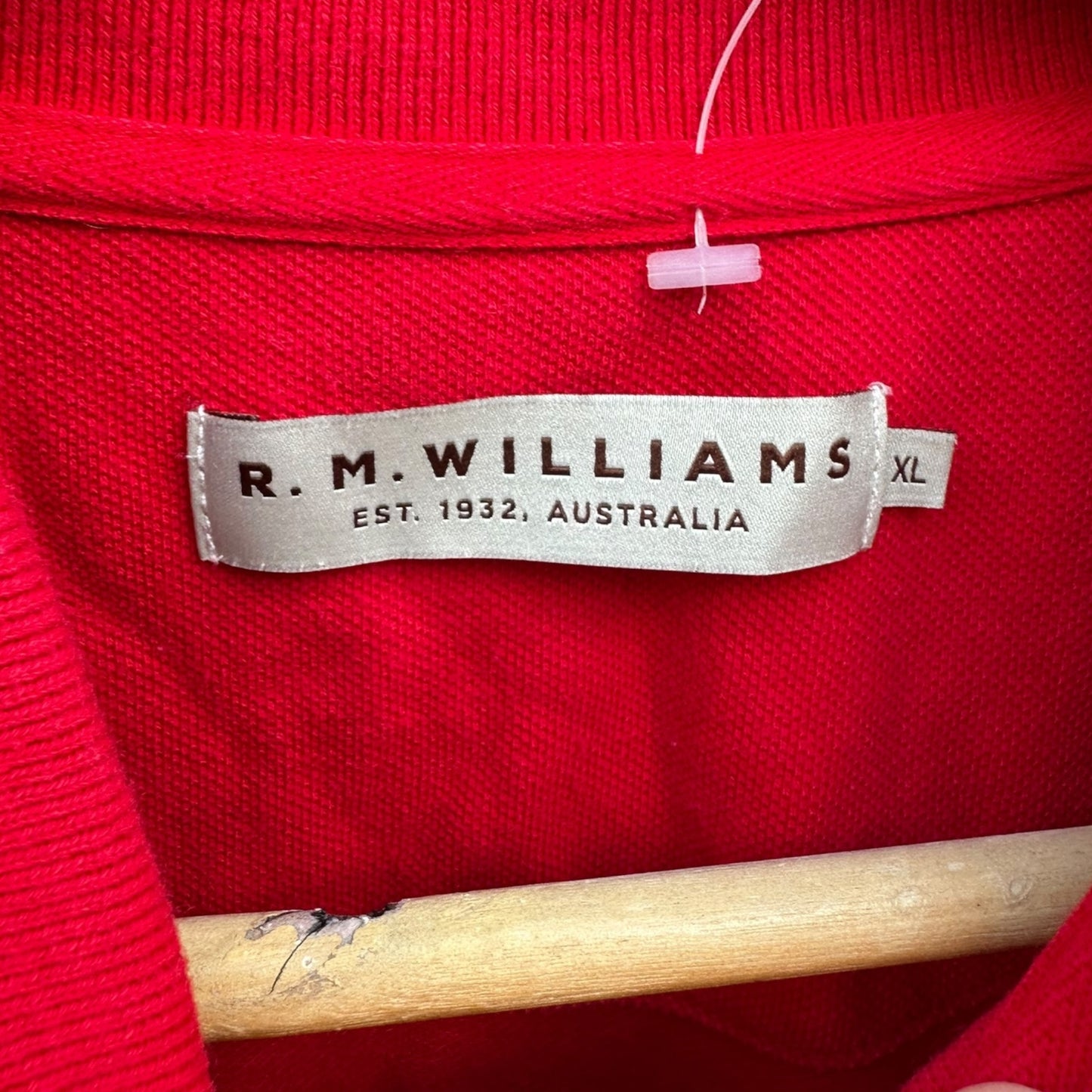 RM WILLIAMS RED SHORT SLEEVE POLO SHIRT