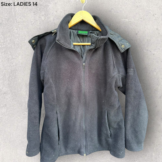 KATHMANDU ECOFLEECE BLACK HOODED LADIES JACKET