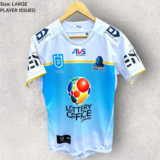 GOLD COAST TITANS 2025 AWAY PLAYER ISSUED JERSEY TO CARTER GORDON
