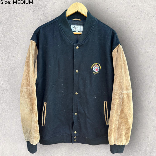 WINSTON HILLS TIGERS RUGBY LEAGUE VINTAGE VARISTY BOMBER JACKET
