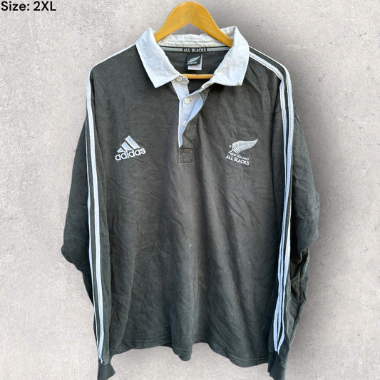 NEW ZEALAND ALL BLACKS ADIDAS 1999 LONG SLEEVE COTTON JERSEY