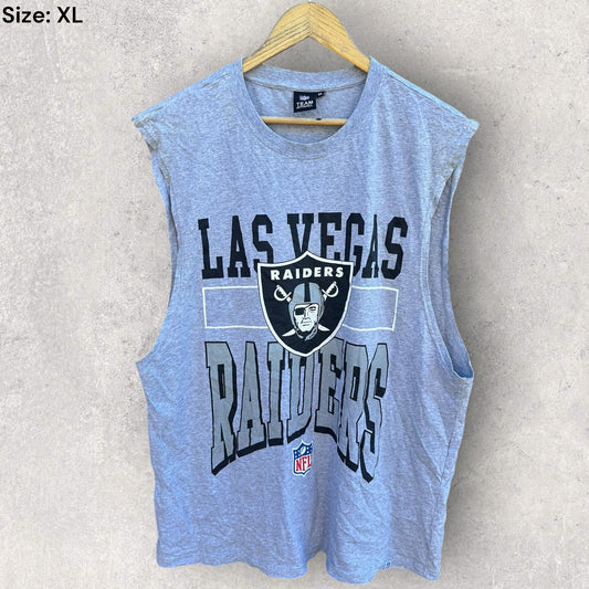 LAS VEGAS RAIDERS NFL TEAM APPAREL GREY TANK SINGLET