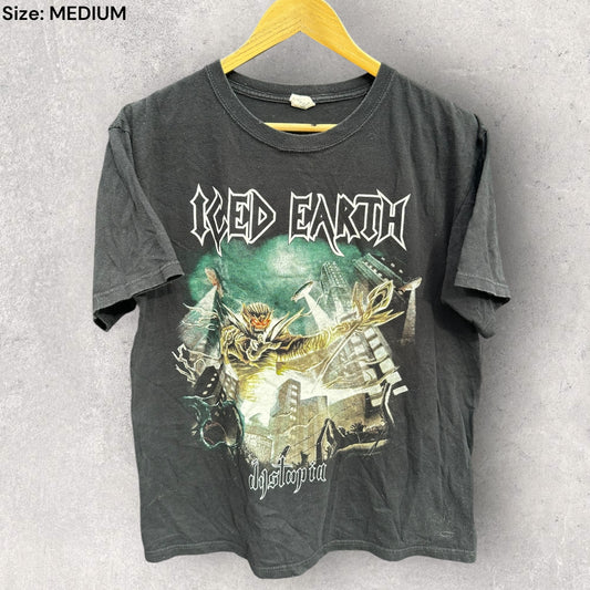 ICED EARTH DYSTOPIA WORLD UNDER ICE 2011 ANVIL BLACK TOUR SHIRT