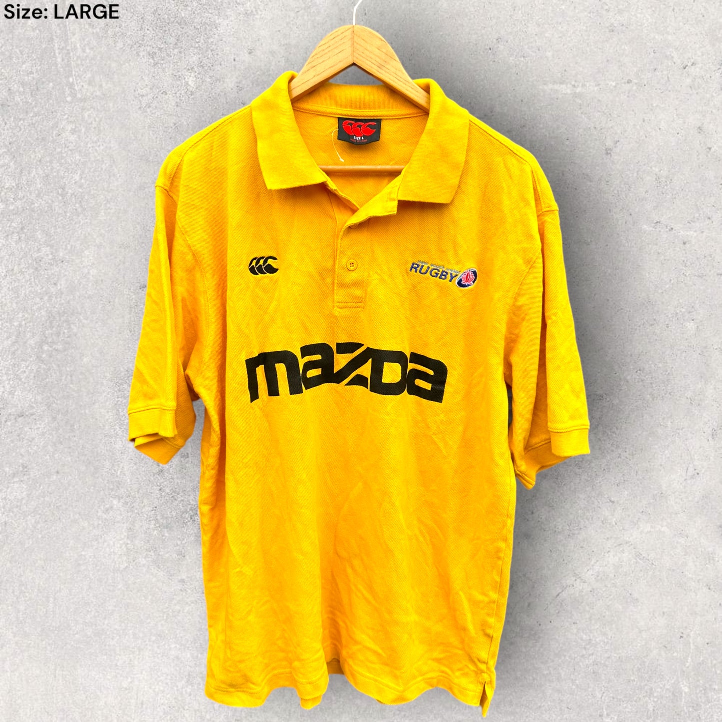 NSW RUGBY UNION REFEREES VINTAGE CANTERBURY YELLOW JERSEY