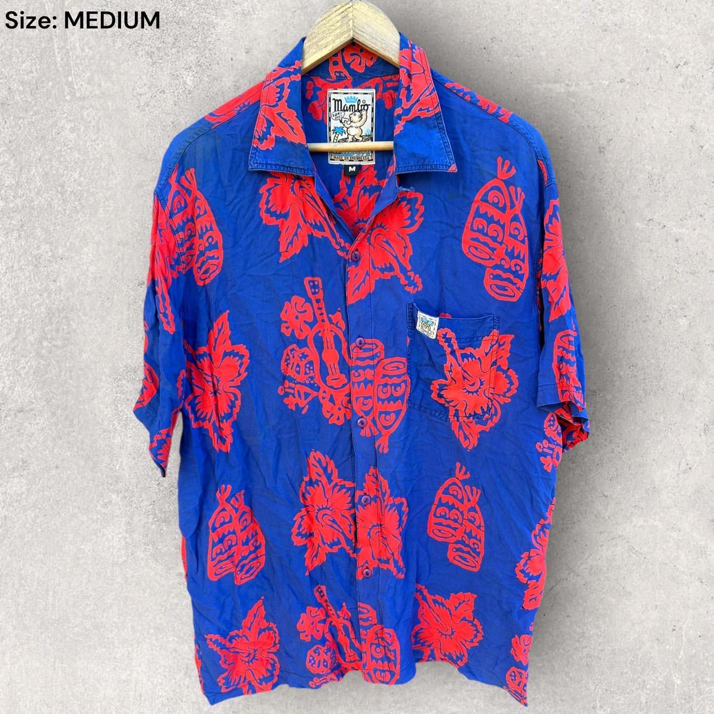 MAMBO LOUD VINTAGE HAWAIIAN BUTTON UP SHIRT