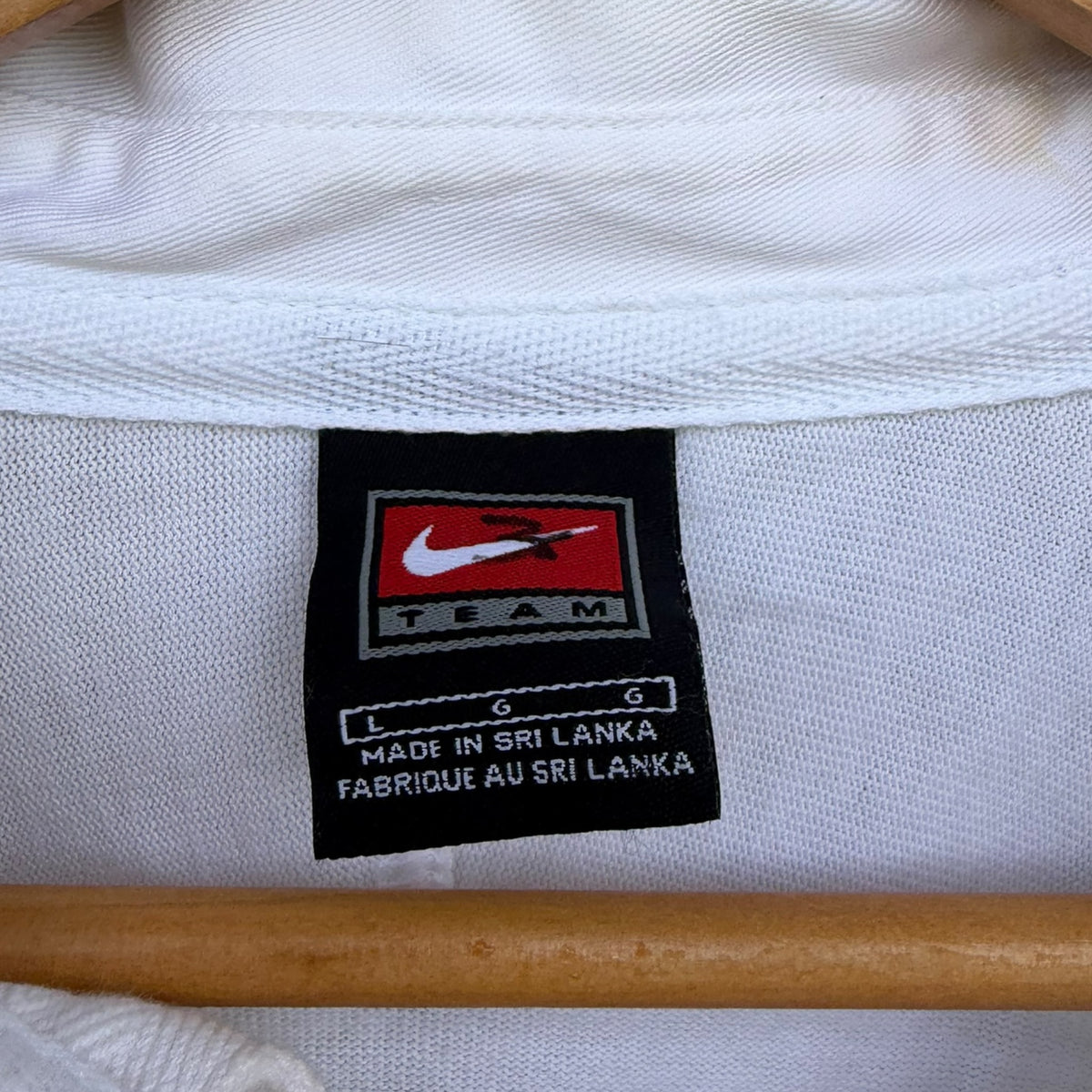 England Rugby Union 1990s Nike Bt Cellnet Vintage White Long Sleeve Jersey