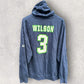 RUSSELL WILSON SEATTLE SEAHAWKS BLUE HOODED JUMPER