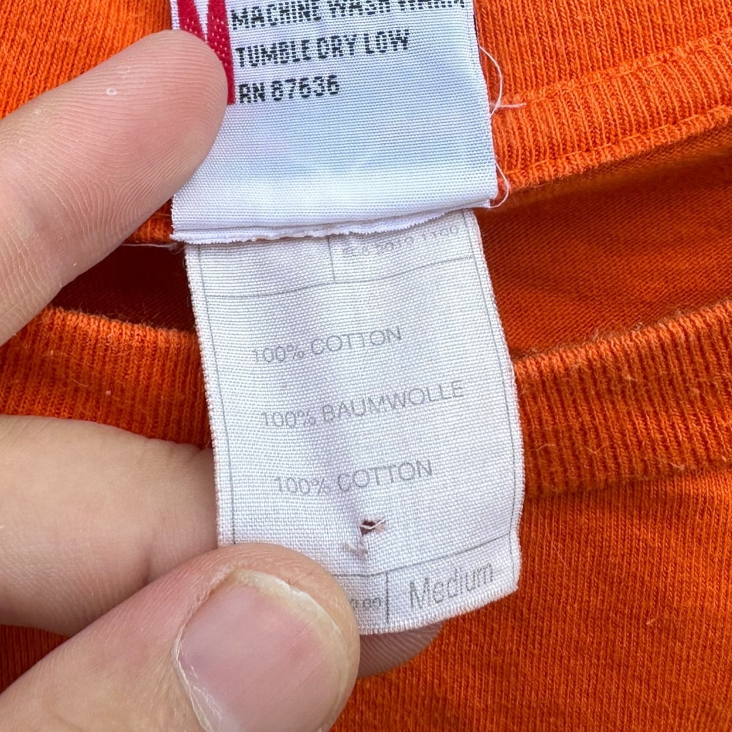 A BATHING APE ORANGE SHORT SLEEVE LADIES SHIRT