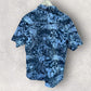 LULU LEMON FLORAL MENS SHORT SLEEVE BUTTON UP SHIRT