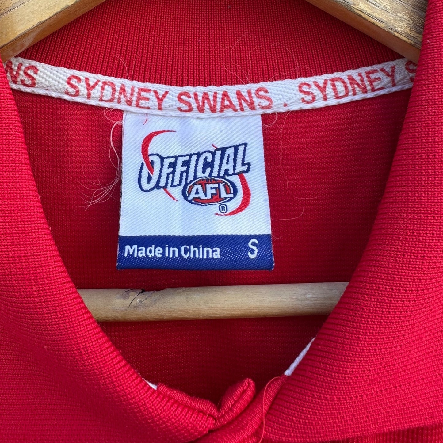 SYDNEY SWANS VINTAGE RED POLO SHIRT