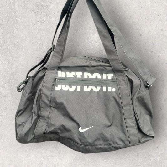 NIKE JUST DO IT BLACK GYM DUFFEL BAG
