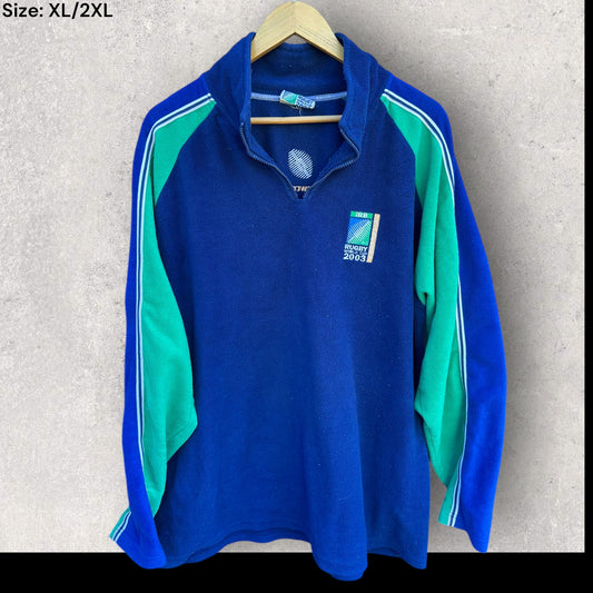 RUGBY WORLD CUP 2003 HALF ZIP FLEECE JUMPER
