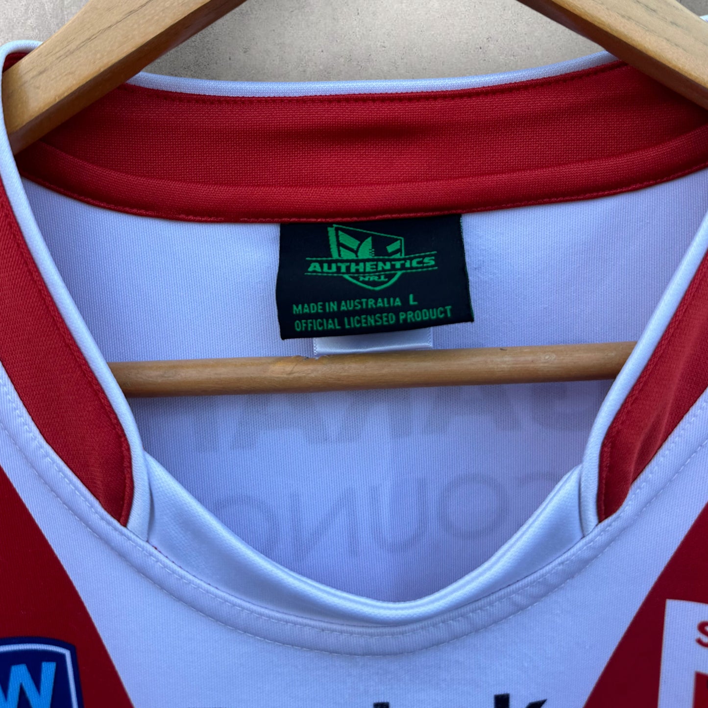 ST GEORGE ILLAWARRA DRAGONS SG BALL 2014 MATCH WORN JERSEY