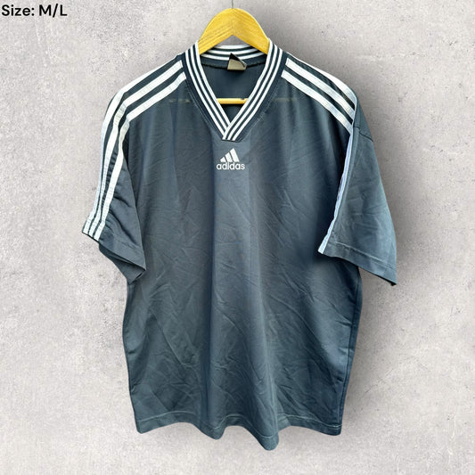 ADIDAS VINTAGE BLACK SHORT SLEEVE SHIRT