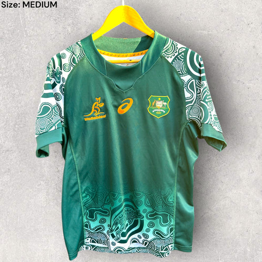 AUSTRALIAN WALLABIES INDIGENOUS ASICS RUGBY UNION JERSEY
