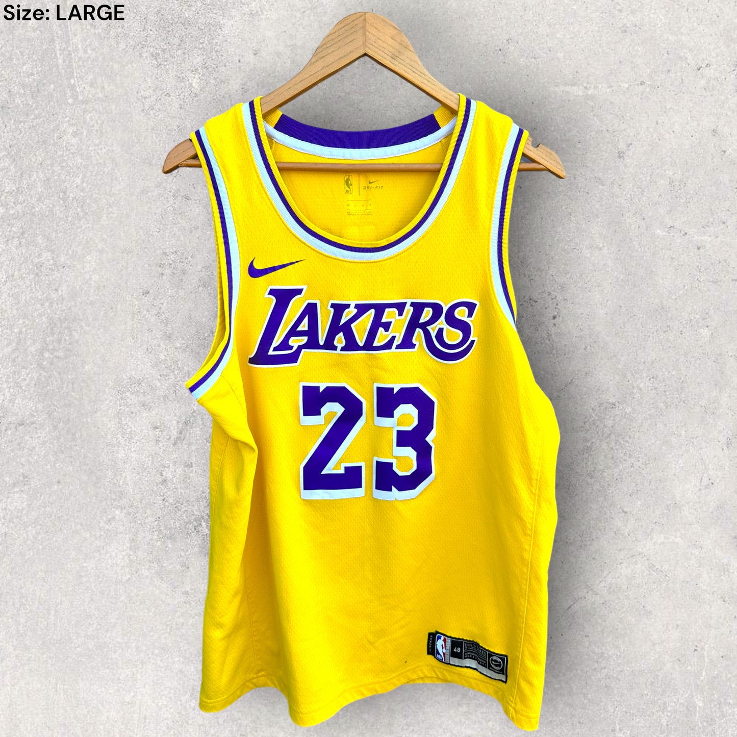 LEBRON JAMES LA LAKERS YELLOW NIKE JERSEY