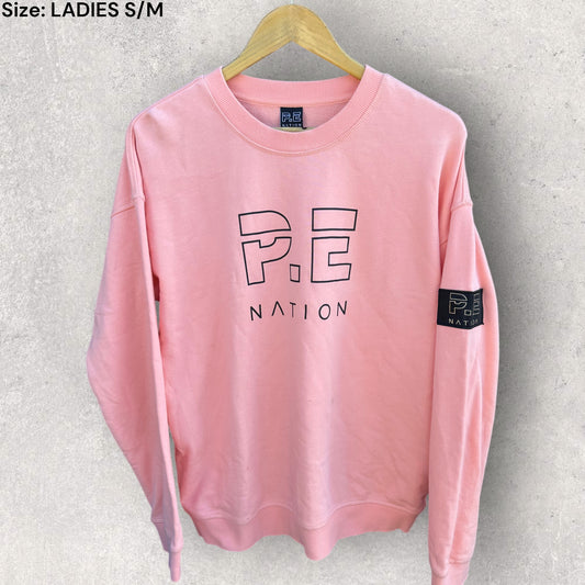 PE NATION WOMENS PINK COLOURED PULLOVER JUMPER