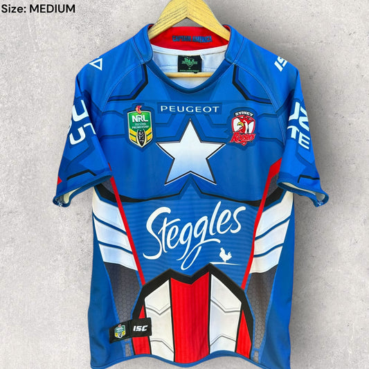 SYDNEY ROOSTERS 2014 CAPTAIN AMERICA MARVEL ISC JERSEY
