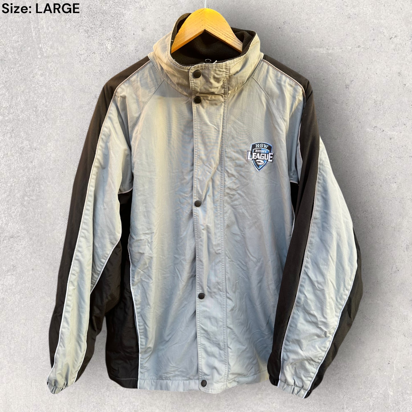 NSW RUGBY LEAGUE GREY COACHES VINTAGE JACKET
