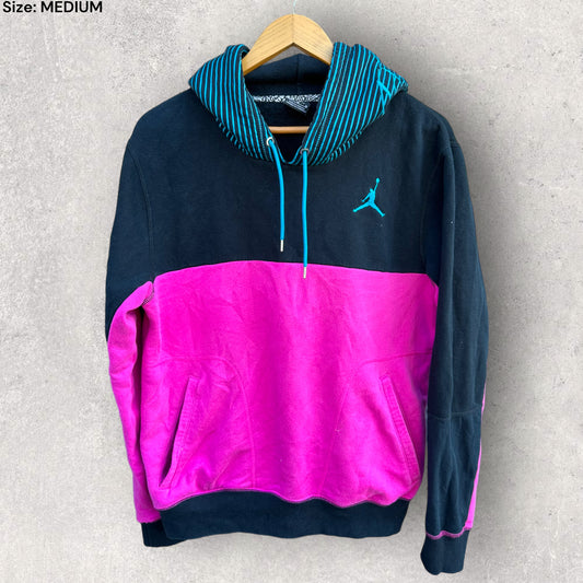 AIR JORDAN PINK & BLACK HOODED JUMPER