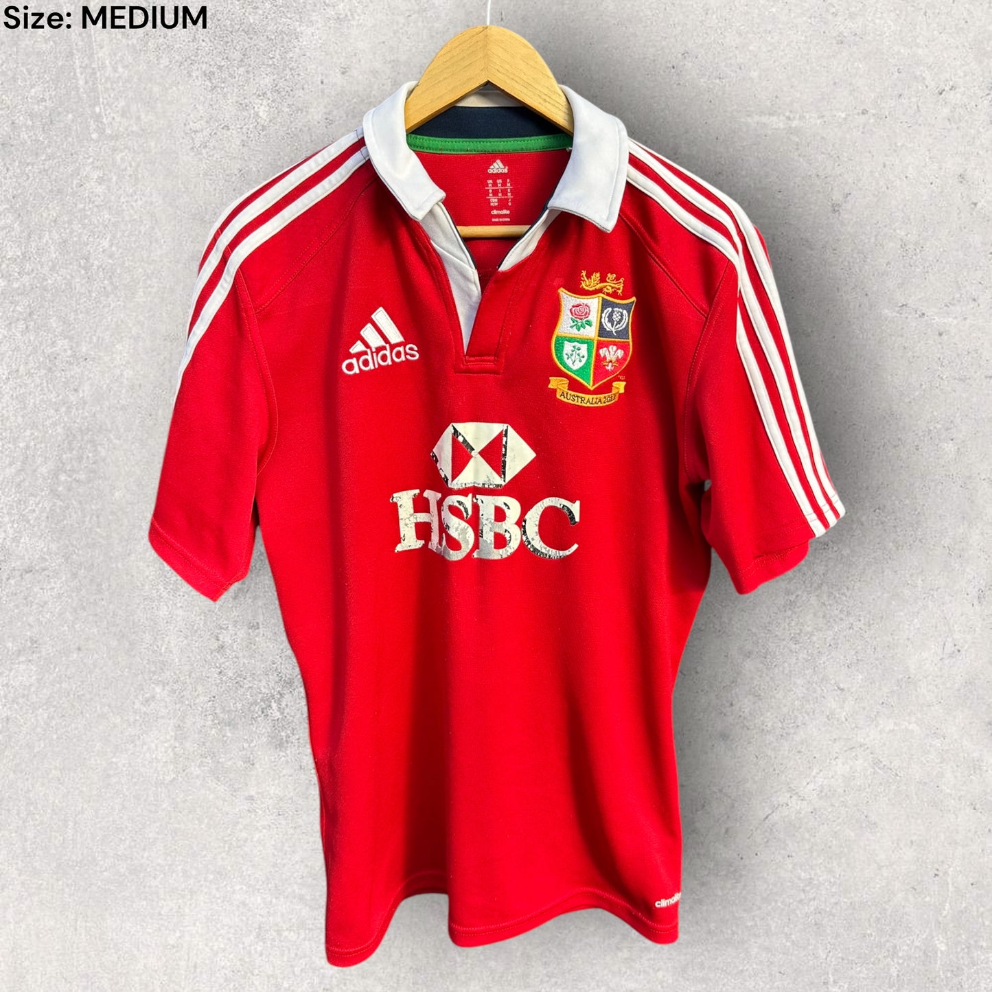 BRITISH & IRISH LIONS ADIDAS 2013 RED JERSEY