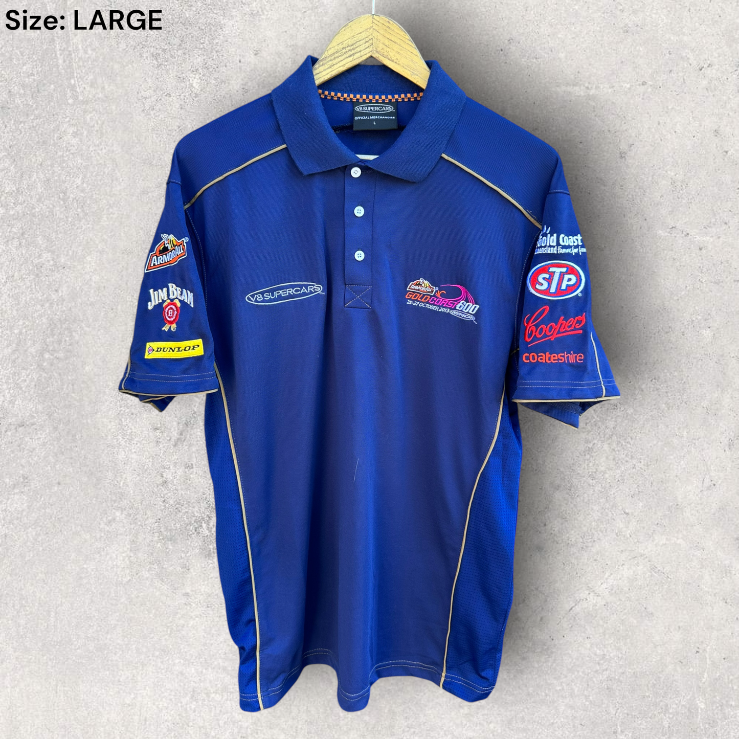 V8 Supercars Gold Coast 600 2013 Blue Motorsport Polo Shirt