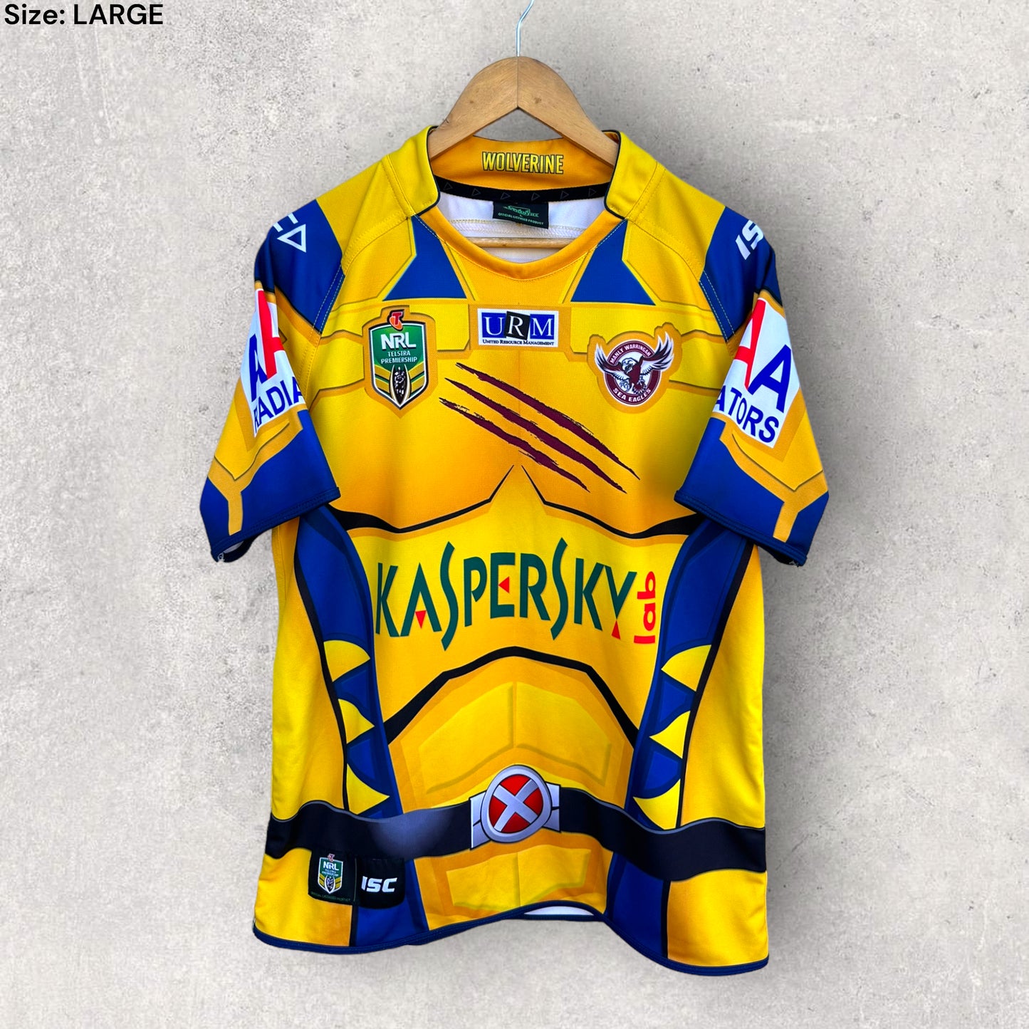 MANLY SEA EAGLES WOLVERINE 2014 JERSEY