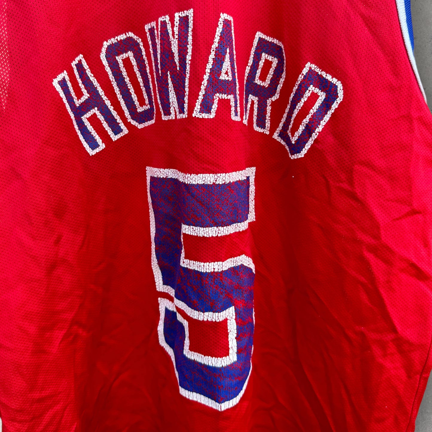 JUWAN HOWARD WASHINGTON BULLETS CHAMPION JERSEY