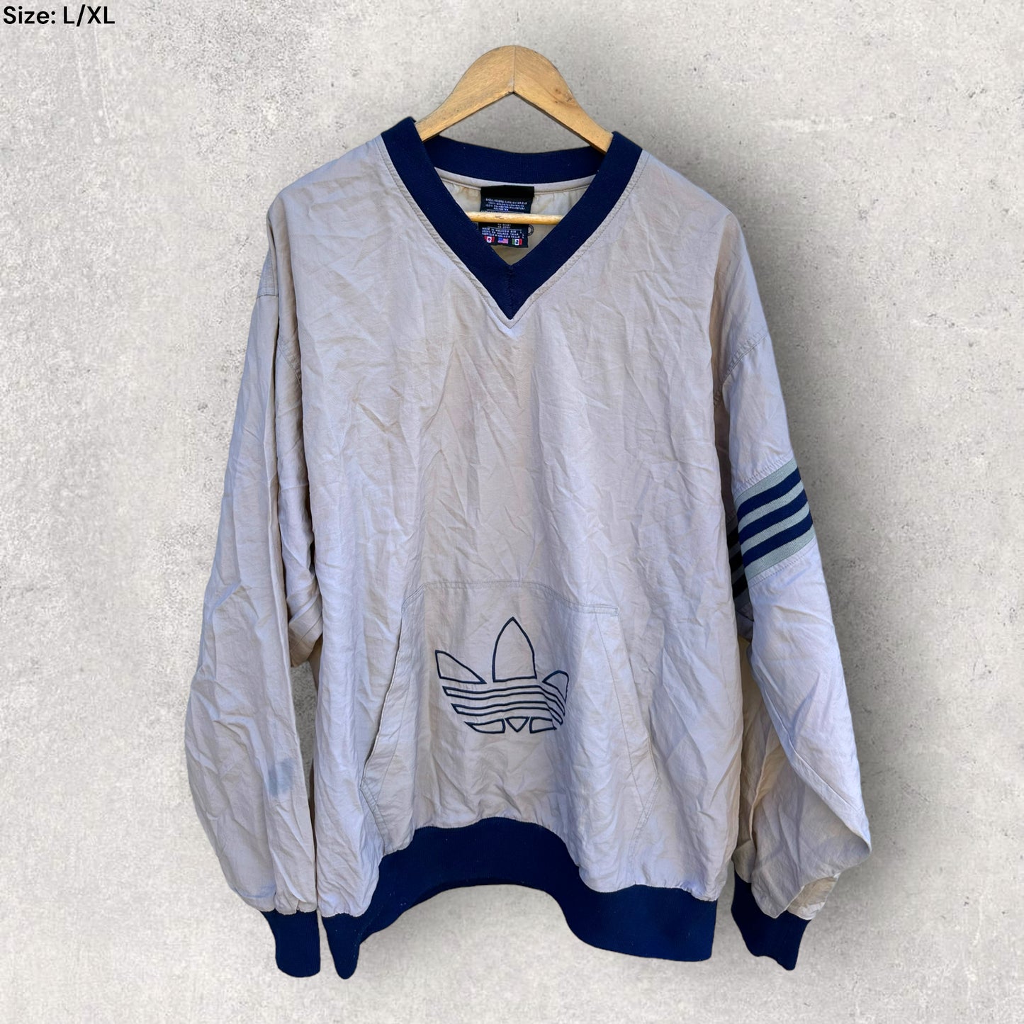 ADIDAS VINTAGE 80s PULLOVER WINDBREAKER JACKET