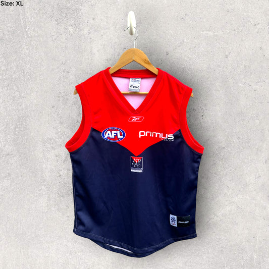 MELBOURNE DEMONS PLAYER ISSUED AND SIGNED 2008 HOME JERSEY