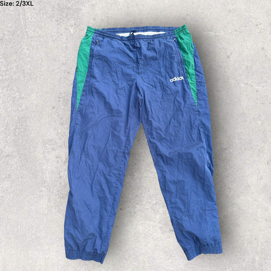 ADIDAS VINTAGE BLUE & GREEN TRACK PANTS