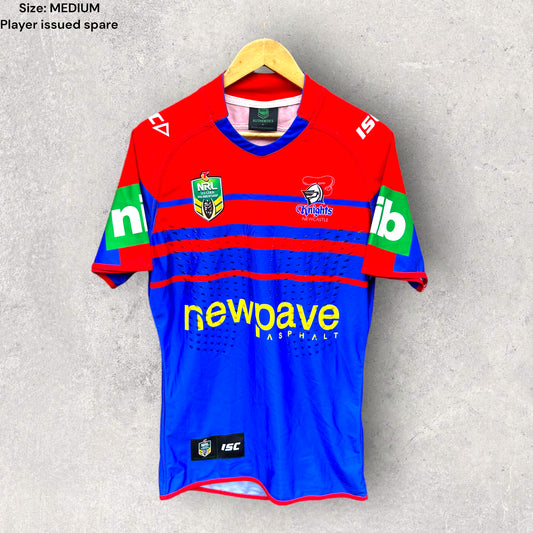 NEWCASTLE KNIGHTS 2015 HERITAGE PLAYER ISSUED SPARE JERSEY