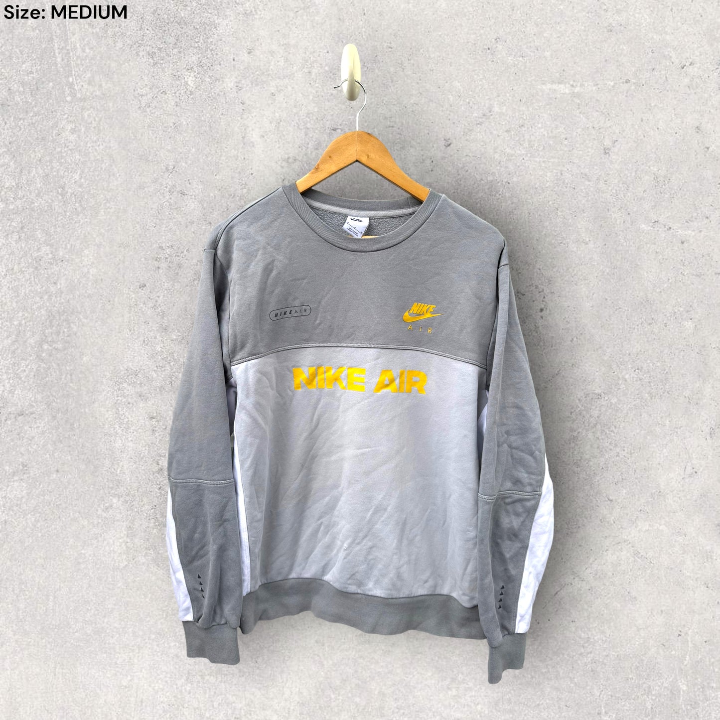 NIKE AIR GREY CREW NECK JUMPER