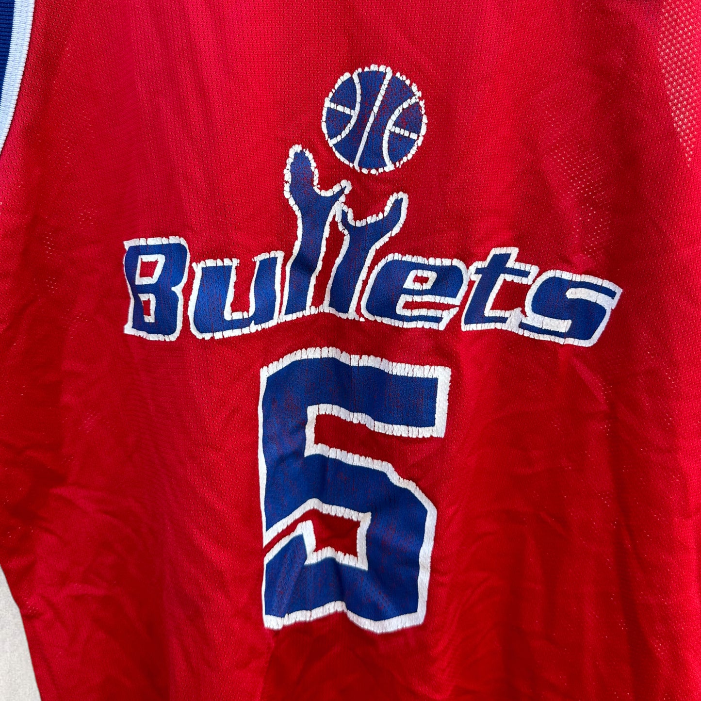 JUWAN HOWARD WASHINGTON BULLETS CHAMPION JERSEY