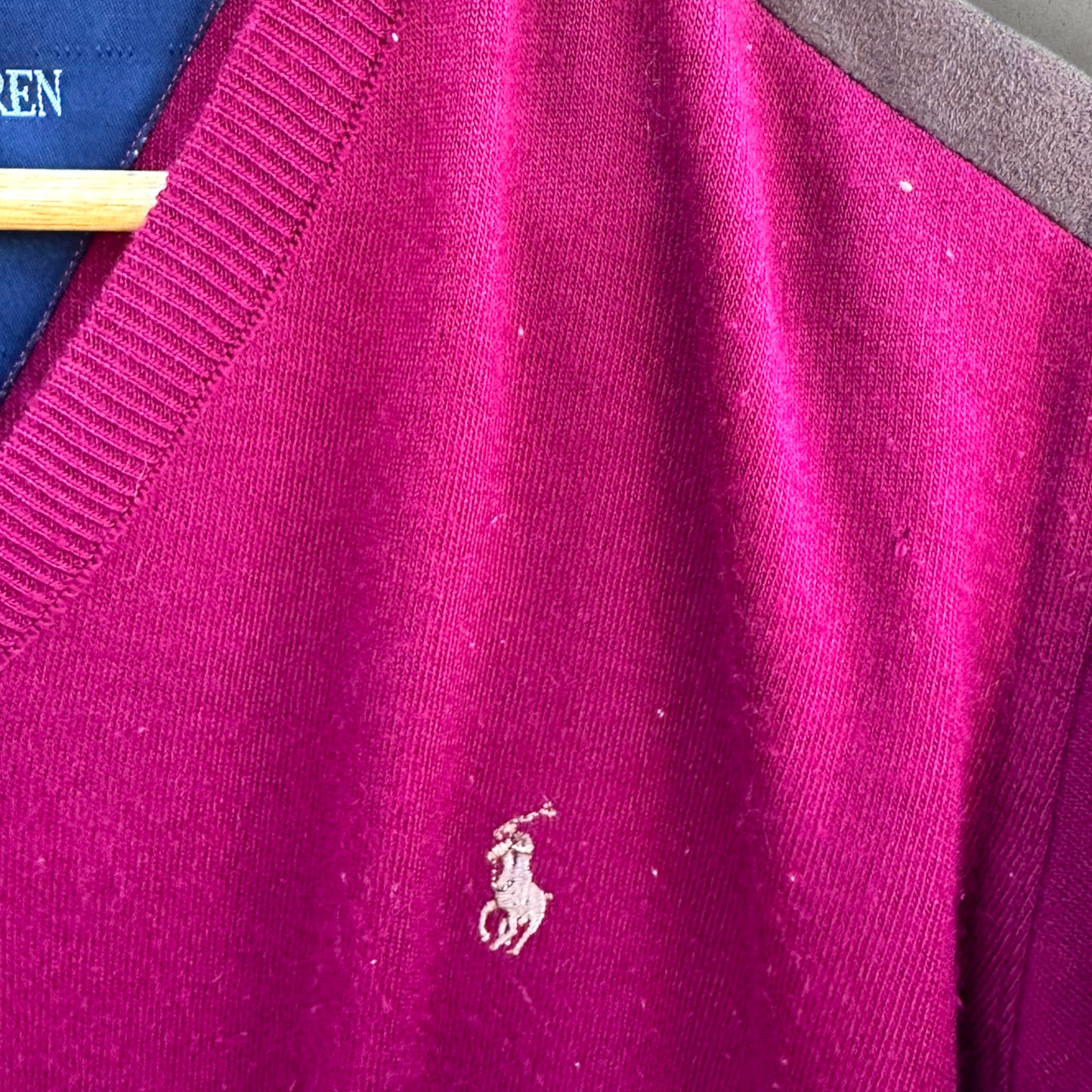 RALPH LAUREN MAROON LIGHT JUMPER